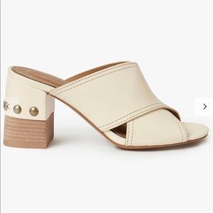 See by Chloé Cross Strap Studded Block Heel Mules